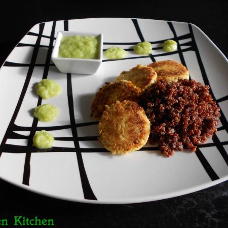 Galettes de tofu et coulis de poireaux
