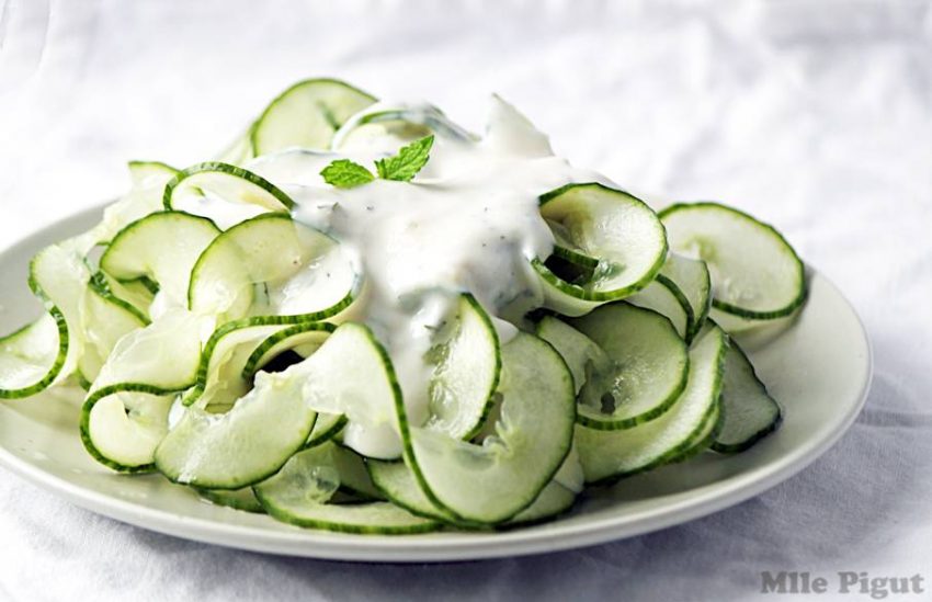 Salade de concombre à la menthe