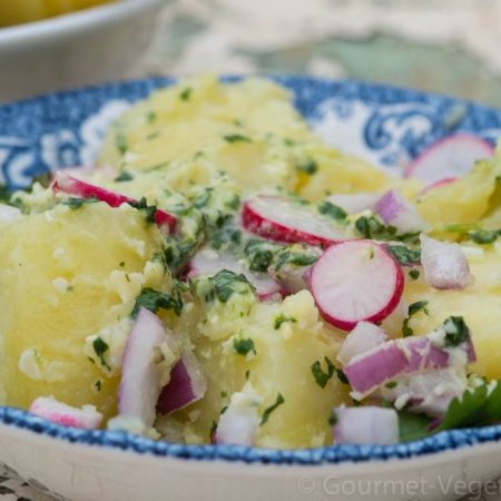 Salade de pommes de terre au pesto de coriandre