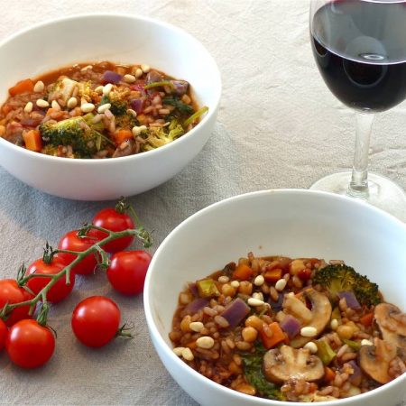 Risotto au vin rouge