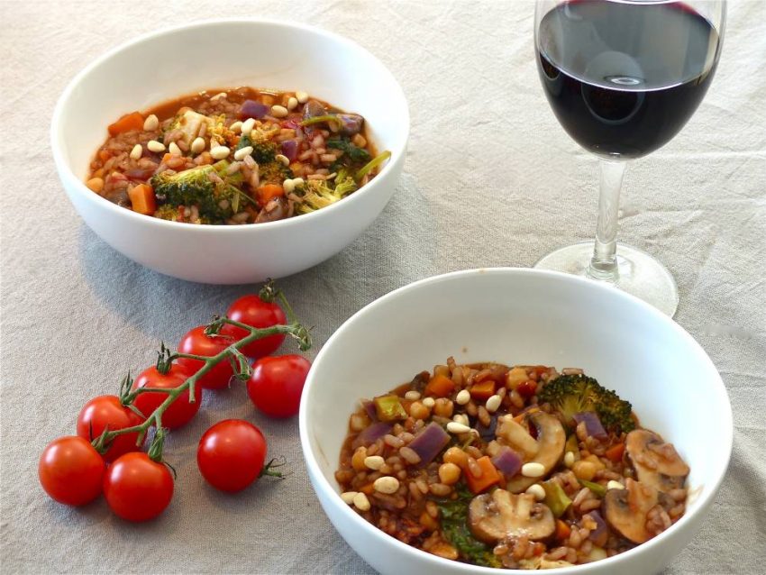 Risotto au vin rouge
