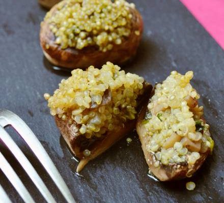 Champignons farcis au quinoa
