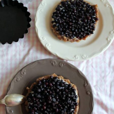 Tartelettes crues aux myrtilles
