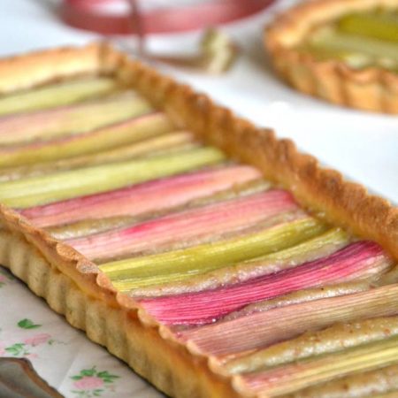 Tarte rhubarbe amande
