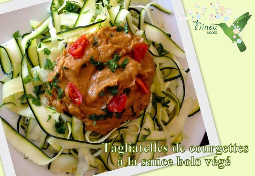 Tagliatelles crues de courgette