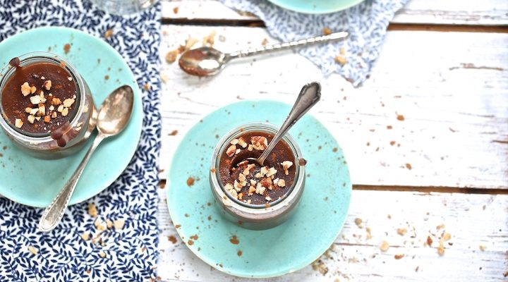 Petits pots de crème caroube — noisette