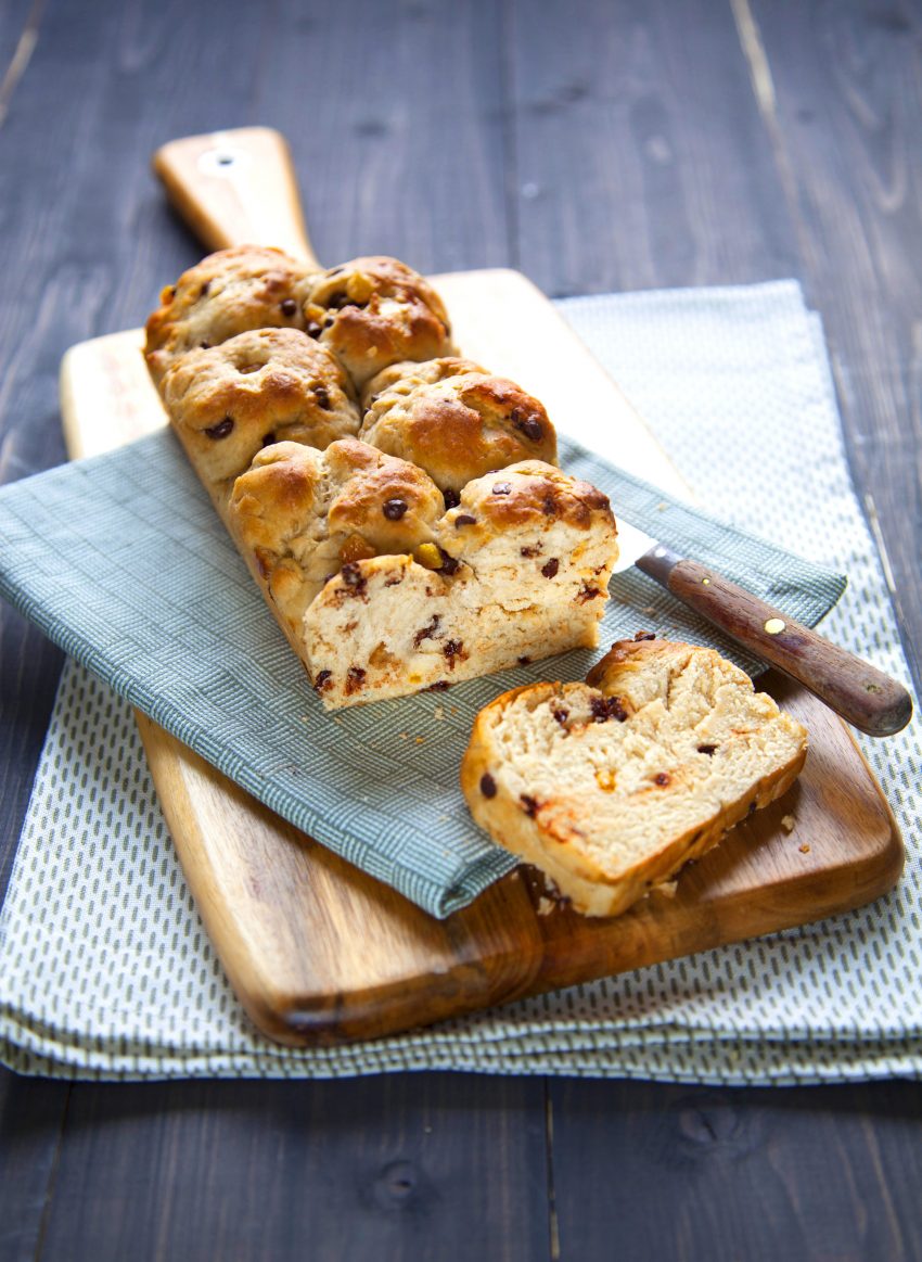 Brioche aux écorces d’orange et pépites de chocolat
