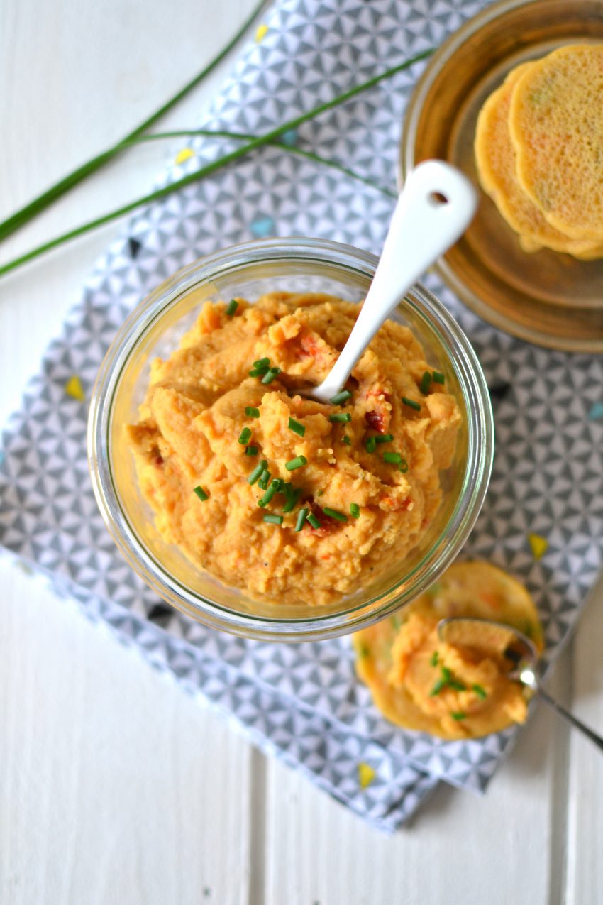 Tartinade de lentilles corail et tomates séchées