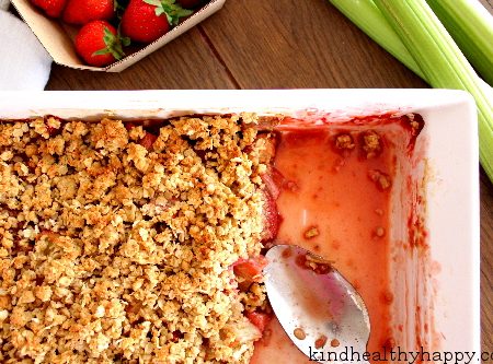 Crumble Sans Gluten Fraise-Rhubarbe