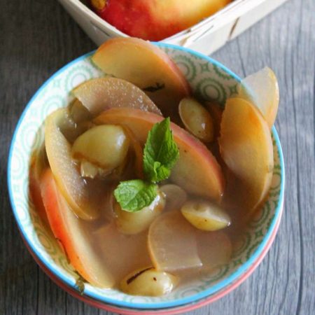 Soupe pommes et raisin