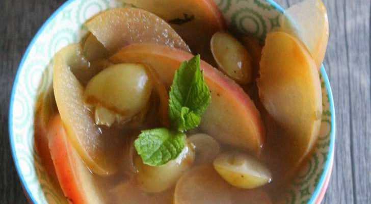 Soupe pommes et raisin
