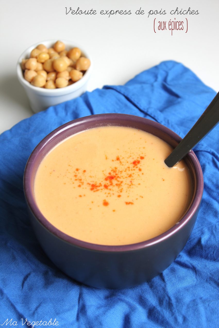 Velouté express de pois chiches aux épices