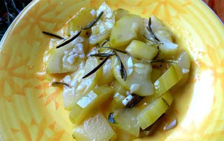 Courgettes marinées au vinaigre