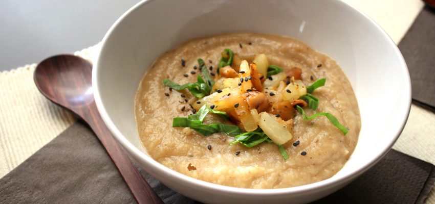 Soupe de panais, poire et châtaigne