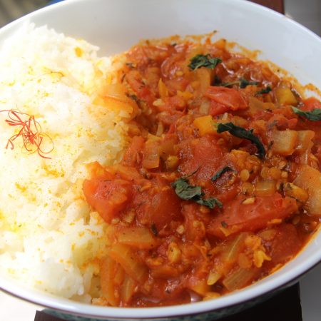 Bolognaise express et riz au safran