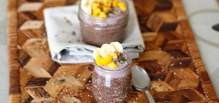 Overnight chia pudding au cacao