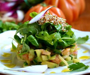 tartare concombre tomate roquette