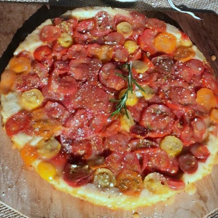 Tarte tatin de tomates cerises