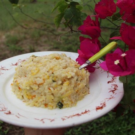 Risotto aux courgettes et au safran