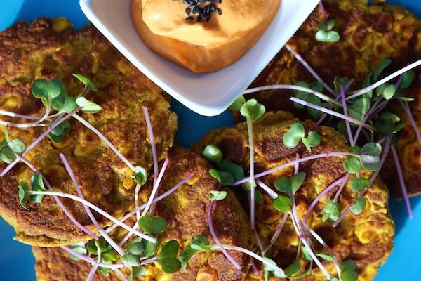 Burgers de pois chiches au maïs