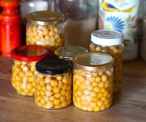 Conserves de pois chiches maison