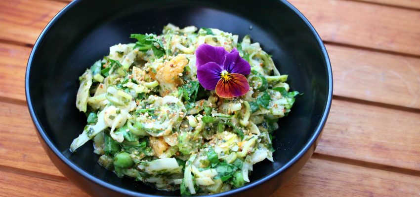 Salade crémeuse de fenouil, céleri et algues