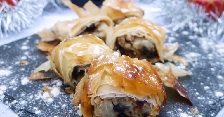 Strudel aux navets et pruneaux