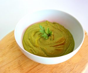 Purée de brocoli et patate douce au lait de coco