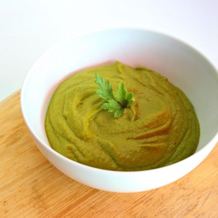 Purée de brocoli et patate douce au lait de coco
