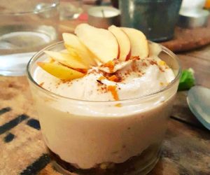 Crème dessert végétale crue à la poire