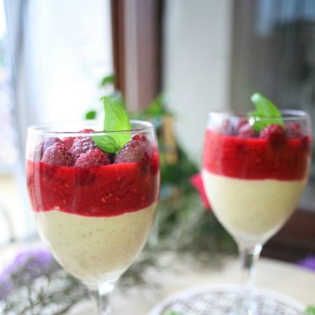 creme cajou coco framboise basilic