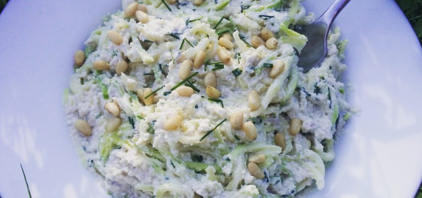 spaghetti de courgettes sauce cajou