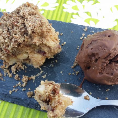 crumble pomme crues