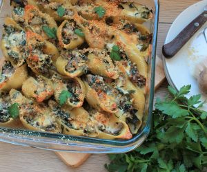 gratin pâtes champignons