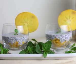 pudding chia coco vegetal vegan kaki