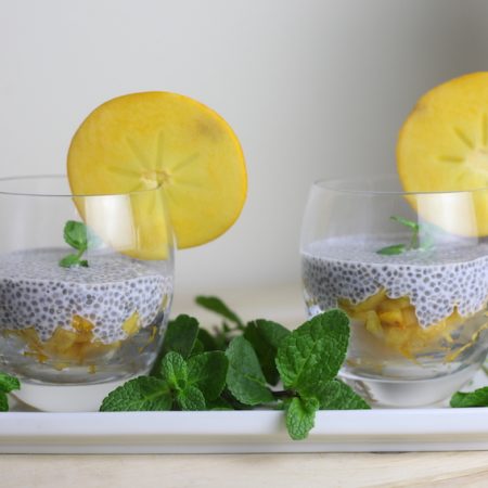 pudding chia coco vegetal vegan kaki