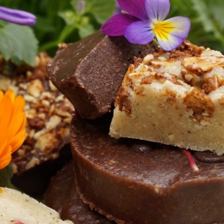 Fudges gourmands chocolat et vanille