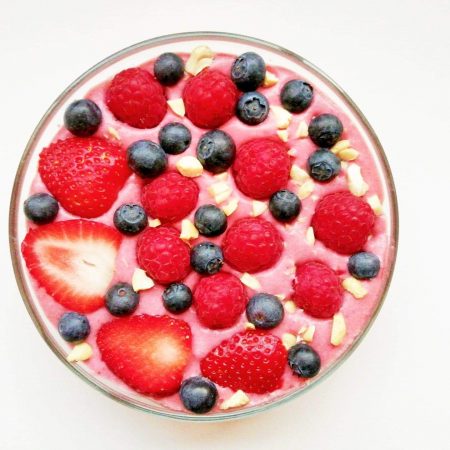 Smoothie à la fraise et au chanvre