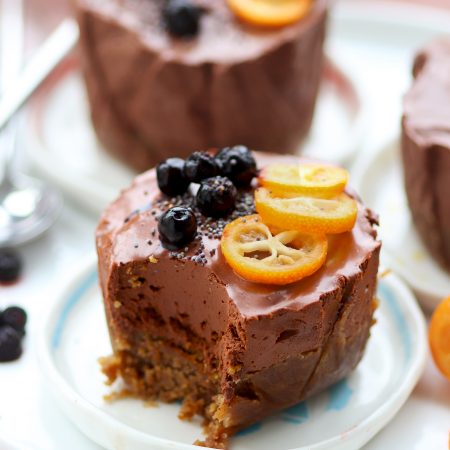 Petits cheesecakes au chocolat et à la noisette