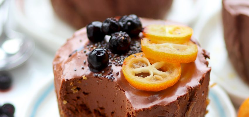 Petits cheesecakes au chocolat et à la noisette