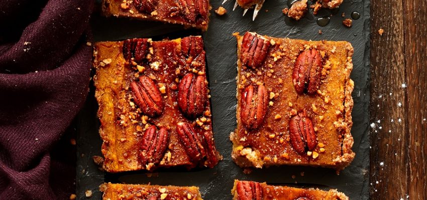 Tarte sans gluten au potimarron, sirop d’érable et noix de pécan