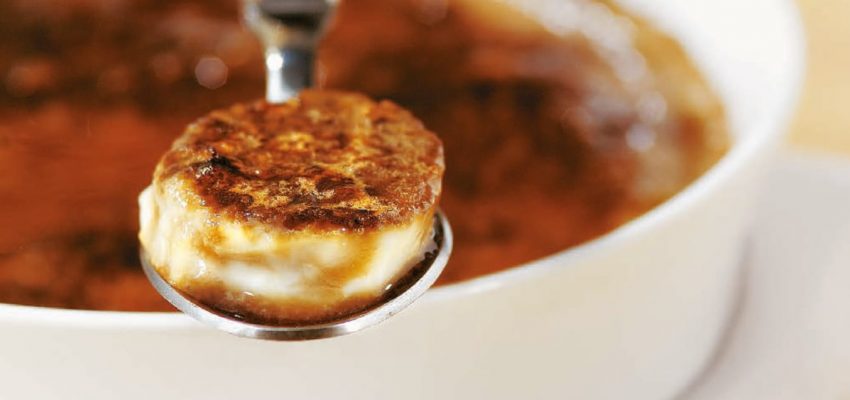 Crème caramel au thym