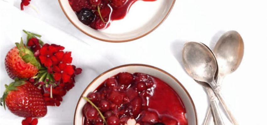 Panna Cotta aux fruits rouges au géranium
