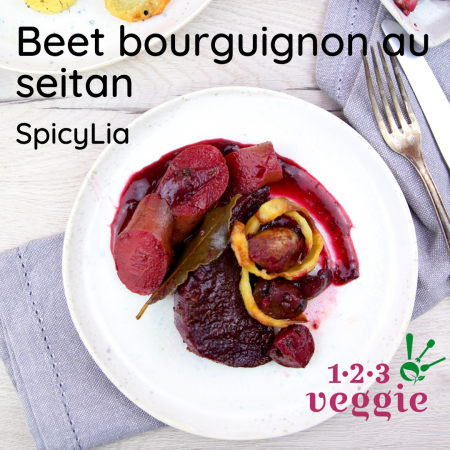 Beet bourguignon au seitan
