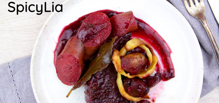 Beet bourguignon au seitan