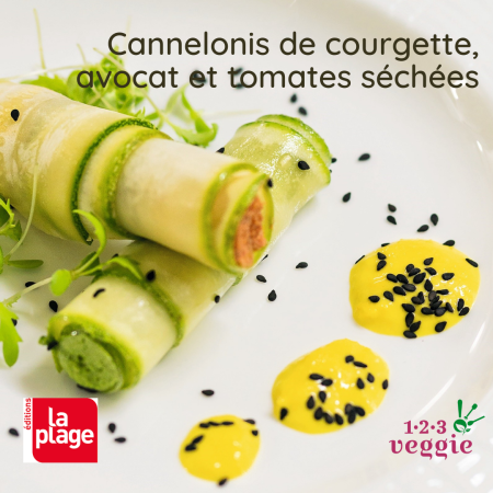 Cannellonis de courgette à l’avocat et tomate séchée