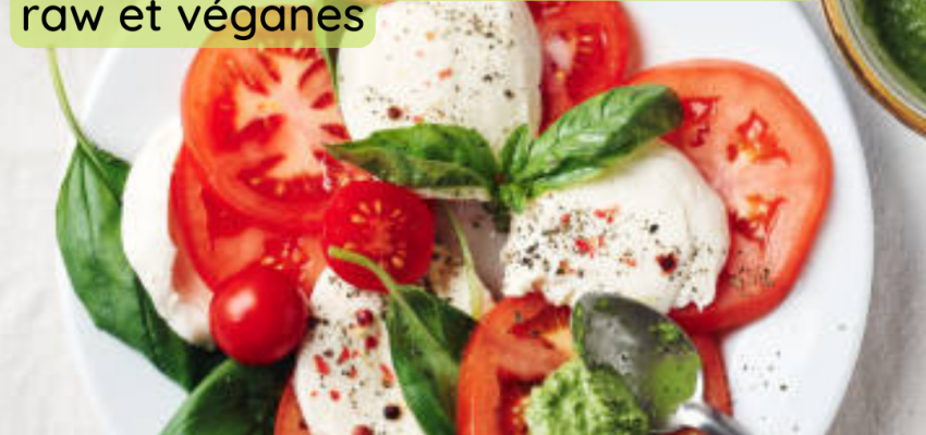 Salade tomates et mozzarella végétale