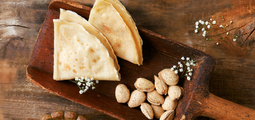 Crêpes sans gluten au lait d’amande