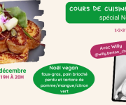 Atelier de cuisine vegan de noel en ligne 12€
